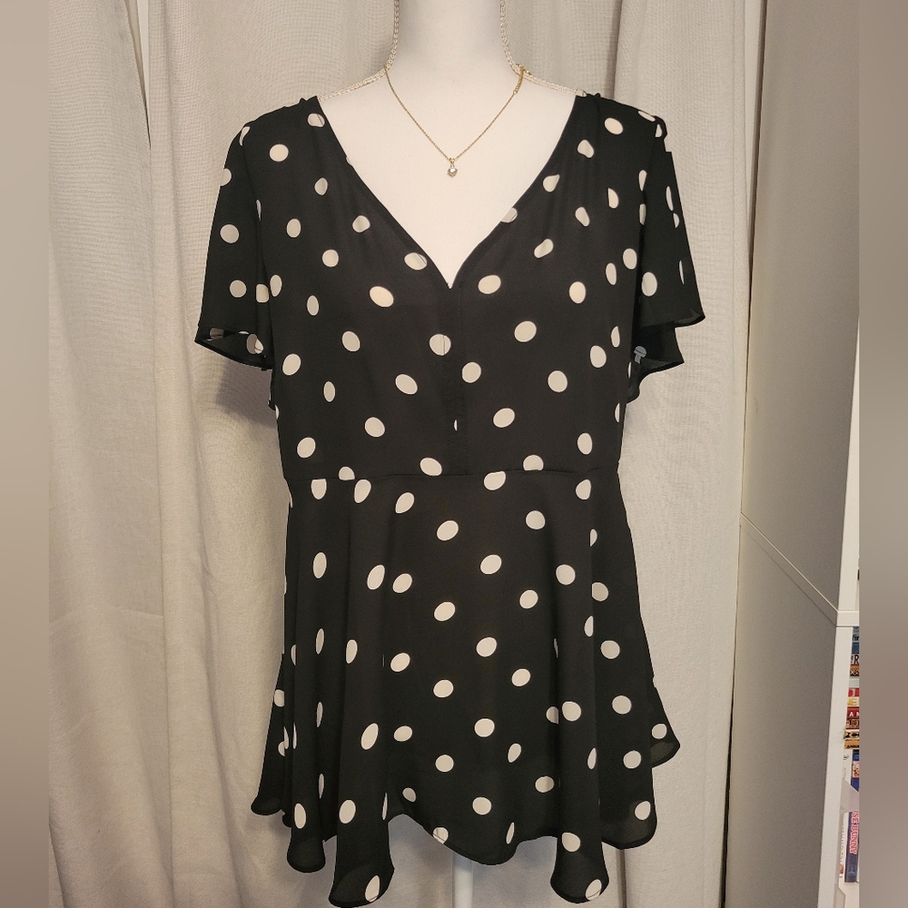 NEW! V-Neck Flutter Sleeve Top